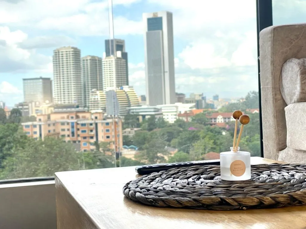 nairobi skyline view from airbnb apartment — city views
